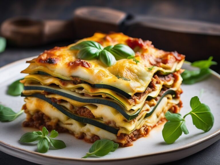Kesäkurpitsalasagne ilman pastaa